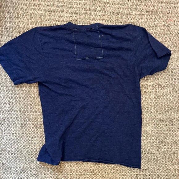 navy cropped AV top with red heart on the corner - Picture 3 of 3